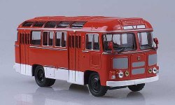Коллекционная масштабная модель 1:43 Автобус ПАЗ-672М красный (Советский Автобус)