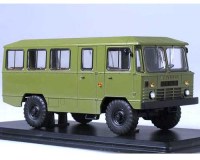 Коллекционная масштабная модель 1:43 Армейский автобус АПП-66 на шасси ГАЗ-66 (SSM)