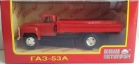 Коллекционная масштабная модель 1:43 Грузовой автомобиль ГАЗ 53А красный (Наш Автопром)