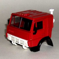 Кабина красная для масштабной модели 1:43 КамАЗ-5410 (Элекон)
