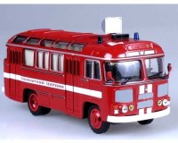 Коллекционная масштабная модель 1:43 Автобус ПАЗ-672М пожарный (Советский Автобус)