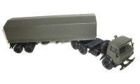 Коллекционная масштабная модель 1:43 КамАЗ-4410  с полуприцепом, тент, хаки (конверсия)