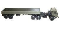 Коллекционная масштабная модель 1:43 КамАЗ-4410 с вездеходным полуприцепом хаки (конверсия)