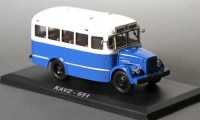 Коллекционная масштабная модель 1:43 Автобус КАвЗ 651 серо-синий (ClassicBus)