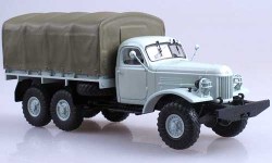 Коллекционная масштабная модель 1:43 Грузовой автомобиль ЗиЛ-157К с тентом, серо-голубой (Автоистори
