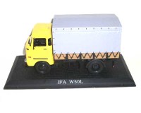 Коллекционная масштабная модель 1:43 грузовой автомобиль ИФА В50Л (IFA W50L)  с тентом  (Atlas)
