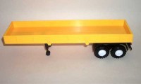 Коллекционная масштабная модель 1:43 Полуприцеп ОдАЗ-9370, односкатные колеса, оранж, выст (Элекон)