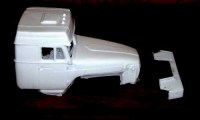Кабина, высокая крыша со спальником для масштабной модели 1:43 Урал-4320 (Мастерская)