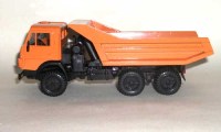 Коллекционная масштабная модель 1:43 КамАЗ-5511 обр 1981г оранжевый (Элекон)
