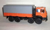 Коллекционная масштабная модель 1:43 Грузовой автомобиль Урал 532302 с тентом, оранжев (Промтрактор)