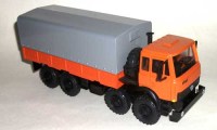 Коллекционная масштабная модель 1:43 Грузовой автомобиль Урал 532301 с тентом, оранжев (Промтрактор)