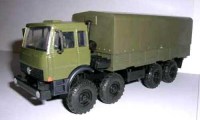 Коллекционная масштабная модель 1:43 Грузовой автомобиль Урал 532301 с тентом, хаки (Промтрактор)