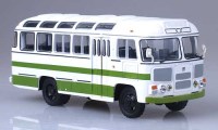 Коллекционная масштабная модель 1:43 Автобус ПАЗ-3201 бело-зеленый (Советский Автобус)