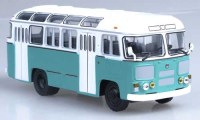 Коллекционная масштабная модель 1:43 Автобус ПАЗ-672М бело-зеленый (Советский Автобус)