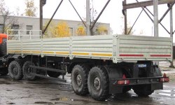 Коллекционная масштабная модель 1:43 Полуприцеп НефАЗ-9334-10-10 серый (Клен)