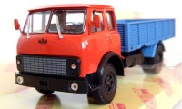 Коллекционная масштабная модель 1:43 Грузовой автомобиль МАЗ-5335 красно-голубой (Наш Автопром)