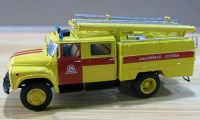Коллекционная масштабная модель 1:43 Пожарный автомобиль АЦ-40 (130) 63Б Аварийная Мосметро (SSM)