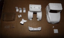 Кабина капотная на основе Iveco  для масштабной модели 1:43 Урал-4320 (Мастерская)