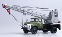 Коллекционная масштабная модель 1:43 Автокран АК-75В  на базе ЗИЛ-130-76 хаки, серый (SSM)