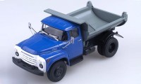 Коллекционная масштабная модель 1:43 Самосвал ЗиЛ-ММЗ-555 синий, серый (АИСТ)