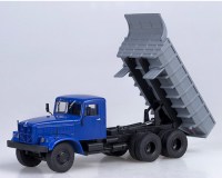 Коллекционная масштабная модель 1:43 Самосвал КрАЗ-256Б1 синий, серый (Автоистория)