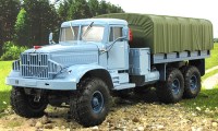 Коллекционная масштабная модель 1:43 Грузовой автомобиль КрАЗ-255 с тентом, 1967г.,  голубой (НАП)