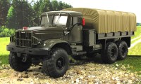 Коллекционная масштабная модель 1:43 Грузовой автомобиль КрАЗ-255 с тентом, 1967г., хаки (НАП)