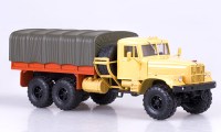 Коллекционная масштабная модель 1:43 Грузовой автомобиль КрАЗ-255 с тентом, 1969г., оранжевый (НАП)