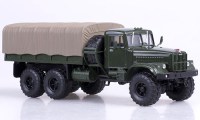 Коллекционная масштабная модель 1:43 Грузовой автомобиль КрАЗ-255 с тентом, 1969г., зеленый (НАП)
