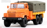 Коллекционная масштабная модель 1:43 Грузовой автомобиль КрАЗ-260 с тентом, 1979г., оранж (НАП)