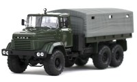 Коллекционная масштабная модель 1:43 Грузовой автомобиль КрАЗ-260 с тентом, 1989г., зеленый (НАП)