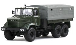 Коллекционная масштабная модель 1:43 Грузовой автомобиль КрАЗ-260 с тентом, 1989г., зеленый (НАП)