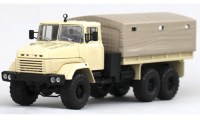 Коллекционная масштабная модель 1:43 Грузовой автомобиль КрАЗ-260 с тентом, 1989г., бежевый (НАП)