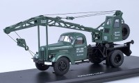 Коллекционная масштабная модель 1:43 Автокран ЛАЗ-690  на базе ЗИЛ-164 зеленый (SSM)