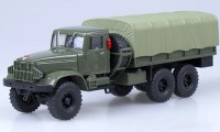 Коллекционная масштабная модель 1:43 Грузовой автомобиль КрАЗ-214Б с тентом, 1963г, зеленый (НАП)