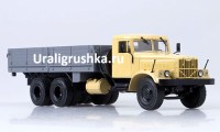 Коллекционная масштабная модель 1:43 Грузовой автомобиль КрАЗ-257Б1 бежевый, серый (Автоистория)