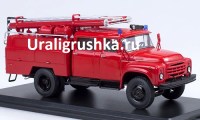 Коллекционная масштабная модель 1:43 Пожарный автомобиль АЦ-40 (130) ДПД красный без полос (SSM)