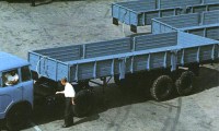 Коллекционная масштабная модель 1:43 Полуприцеп КАЗ-717 голубой (Клен)