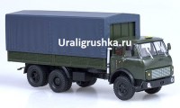 Коллекционная масштабная модель 1:43 Грузовой автомобиль МАЗ-516Б с тентом, 1977-80, хаки (НАП)