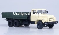 Коллекционная масштабная модель 1:43 Грузовой автомобиль КрАЗ-250 1977-89 бежевый, зеленый (НАП)
