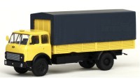 Коллекционная масштабная модель 1:43 Грузовой автомобиль МАЗ-53352 с тентом, желтый (Наш Автопром