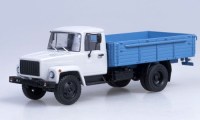 Коллекционная масштабная модель 1:43 грузовой автомобиль 3307 серый, голубой (АИСТ)