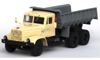 Коллекционная масштабная модель 1:43 Самосвал КрАЗ-256Б1 бежев, серый (НАП)