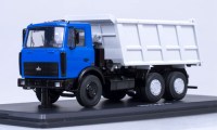 Коллекционная масштабная модель 1:43 Грузовой автомобиль МАЗ-5516 синий, серый (SSM)