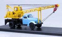 Коллекционная масштабная модель 1:43 Автокран АК-75  на базе ЗИЛ-164 голубой, желтый (SSM)