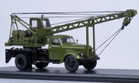 Коллекционная масштабная модель 1:43 Автокран АК-75  на базе ЗИЛ-164 хаки (SSM)
