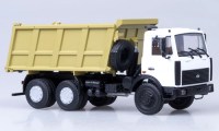Коллекционная масштабная модель 1:43 Грузовой автомобиль МАЗ-5516 белый, бежевый (АИСТ)