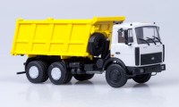 Коллекционная масштабная модель 1:43 Грузовой автомобиль МАЗ-5516 серый, желтый (АИСТ)