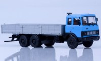 Коллекционная масштабная модель 1:43 Трехосный грузовой автомобиль 6х4 МАЗ-6303 голубой, серый, Автоистория (АИСТ)