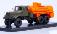 Коллекционная масштабная модель 1:43 Бензовоз АЦ-8,5 КРАЗ-255Б, хаки, оранж (SSM)